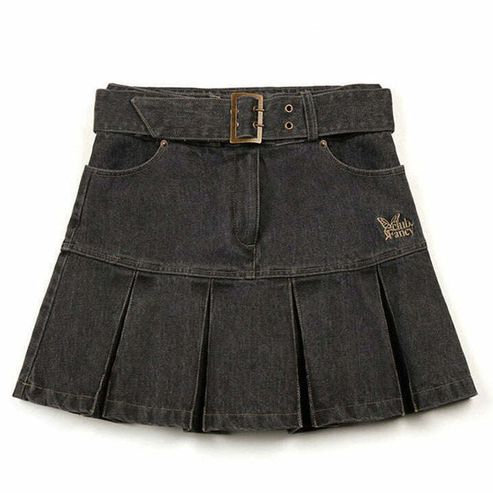 Y2K Fairycore Aesthetic Denim Skirt - 90s Grunge, Retro, Pastel Goth, Summer Y