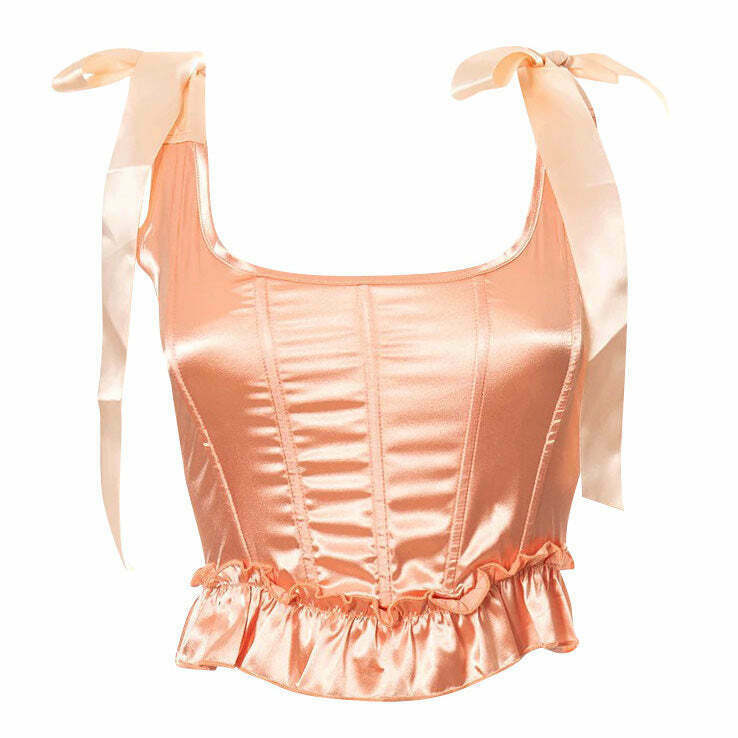 Y2K Fairycore Corset Top - 90s Grunge, Retro Summer Outfits, Pastel Goth, Y