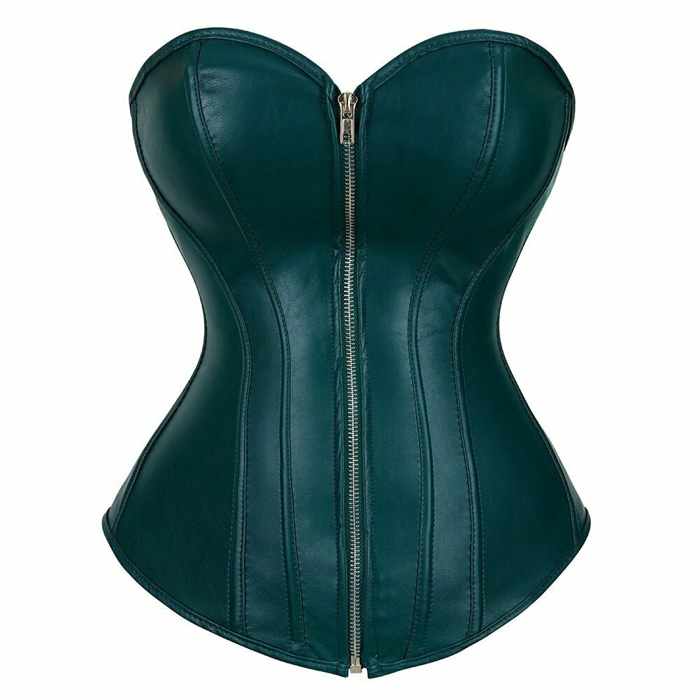 Y2K Faux Leather Corset - 90s Grunge, Retro, Pastel Goth, Y2K Party &