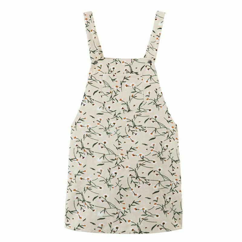 Y2K Floral Dungaree Dress - 90s Grunge Summer Outfit, Retro Y2K Fashion, Past