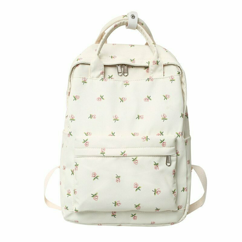 Y2K Floral Print Backpack - Perfect for 90s Grunge, Retro, and Summer Y2K Outfits