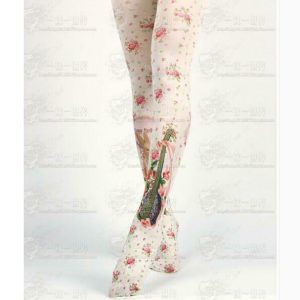 Y2K Floral Tights - Vintage Princess Grunge, 90s Retro, Summer Y2K Outfits