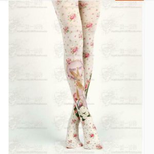 Y2K Floral Tights - Vintage Princess Grunge, 90s Retro, Summer Y2K Outfits