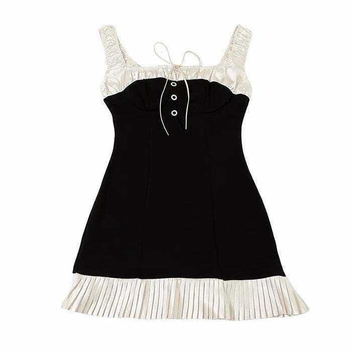 Y2K French Maid Mini Dress - 90s Grunge, Retro, Summer Party, Club & Popstar Outfits