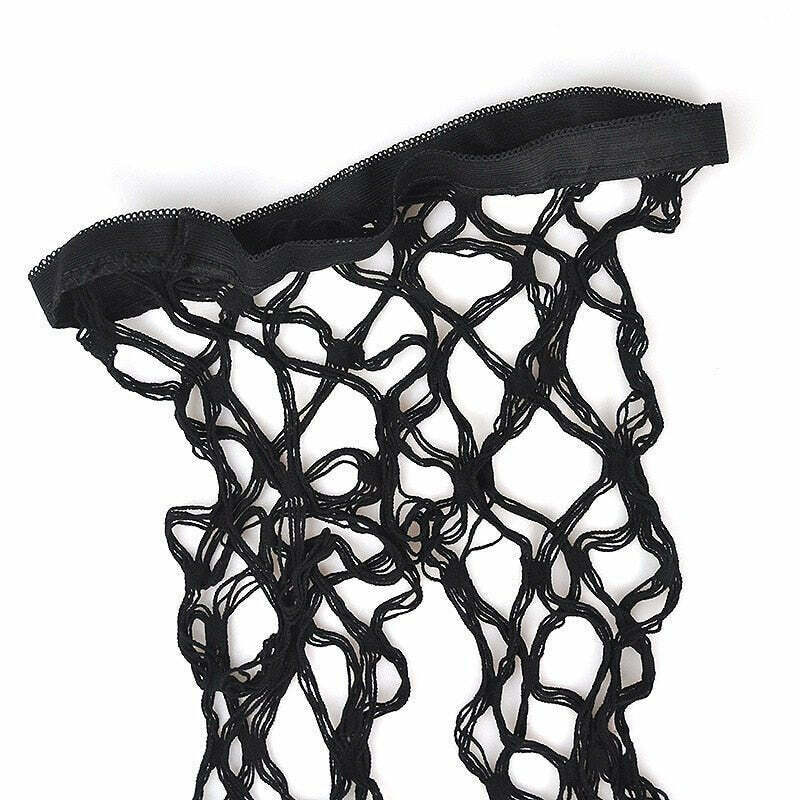 Y2K Gothic Sheer Fishnet Tights - Retro 90s Grunge, Pastel Goth, and Summer Y