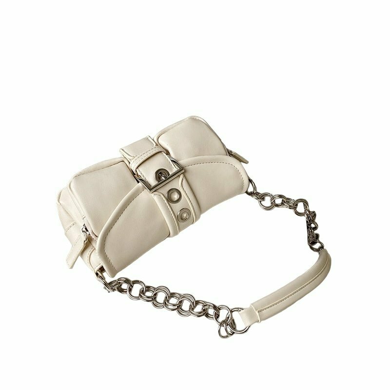 Y2K Grunge Aesthetic Chain Small Shoulder Bag - 90s Retro Summer Party Outfit Accessory