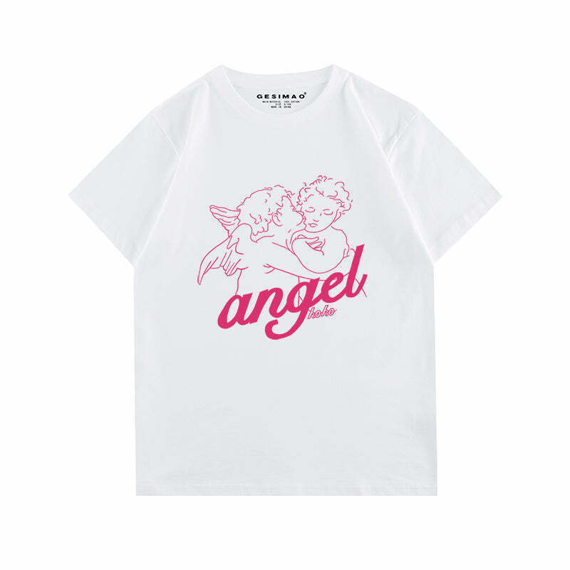 Y2K Grunge Angel T-Shirt - Retro 90s Fashion, Summer Outfits, and Party Looks