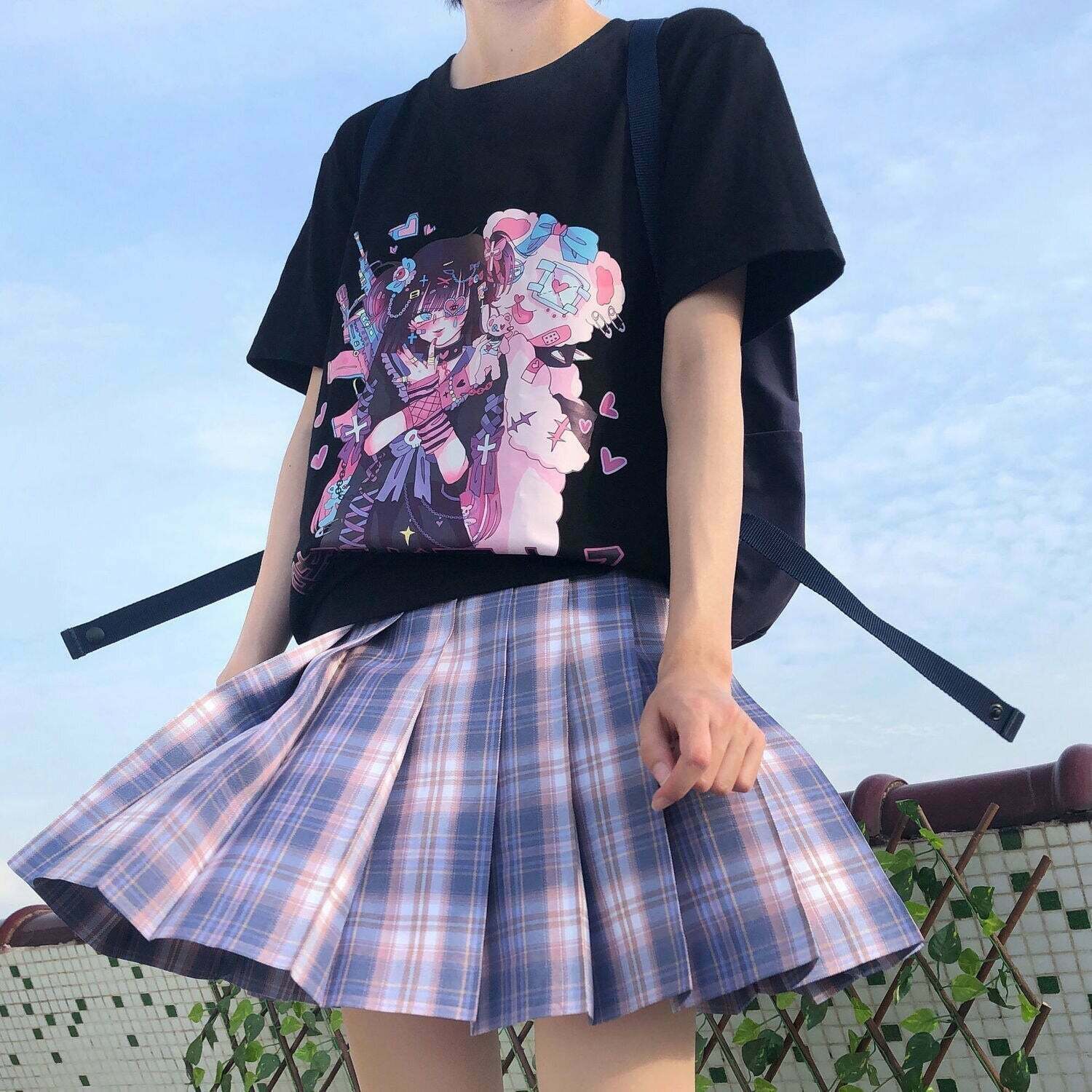 Y2K Grunge Anime Gothic T-Shirt - Retro 90s Fashion, Summer Outfits, and Party Looks