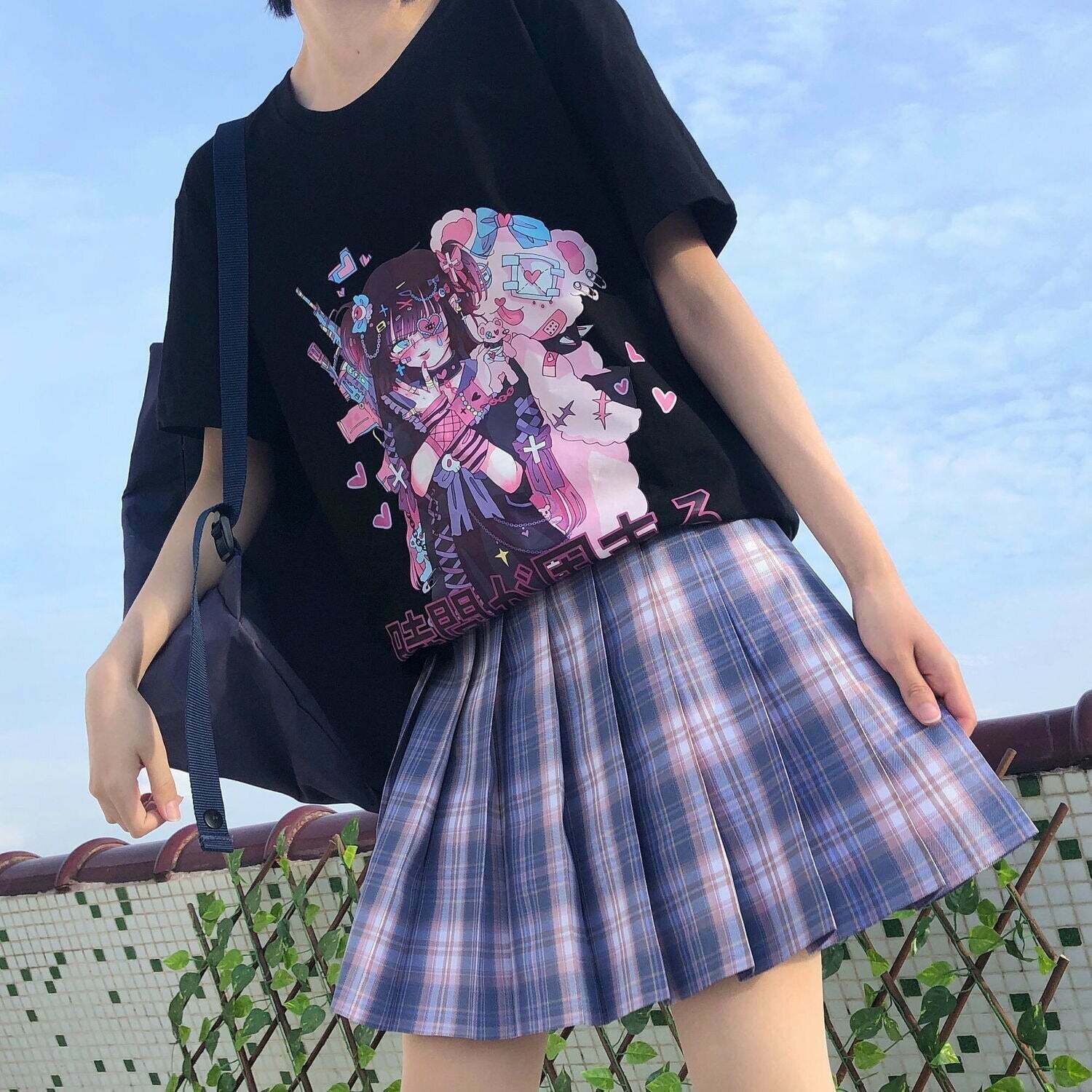 Y2K Grunge Anime Gothic T-Shirt - Retro 90s Fashion, Summer Outfits, and Party Looks