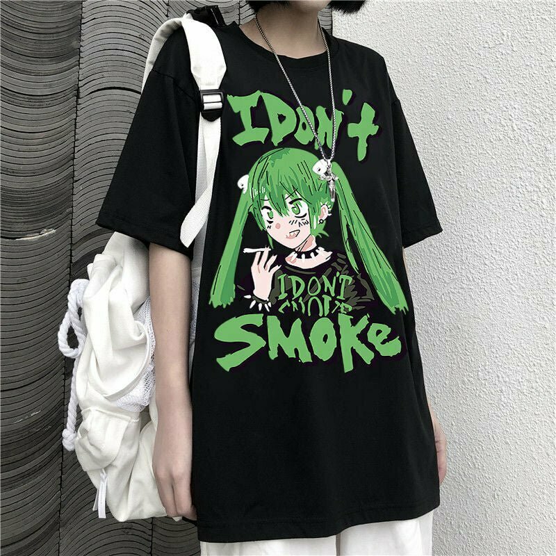 Y2K Grunge Anime T-Shirt - Retro 90s Fashion, Summer Outfits, and Pastel Goth Style