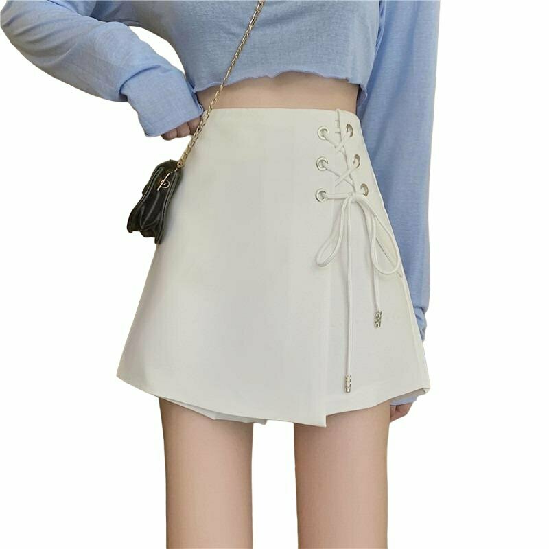 Y2K Grunge Asymmetrical Bandage Skirt - Retro 90s Fashion, Summer Y2K Outfits