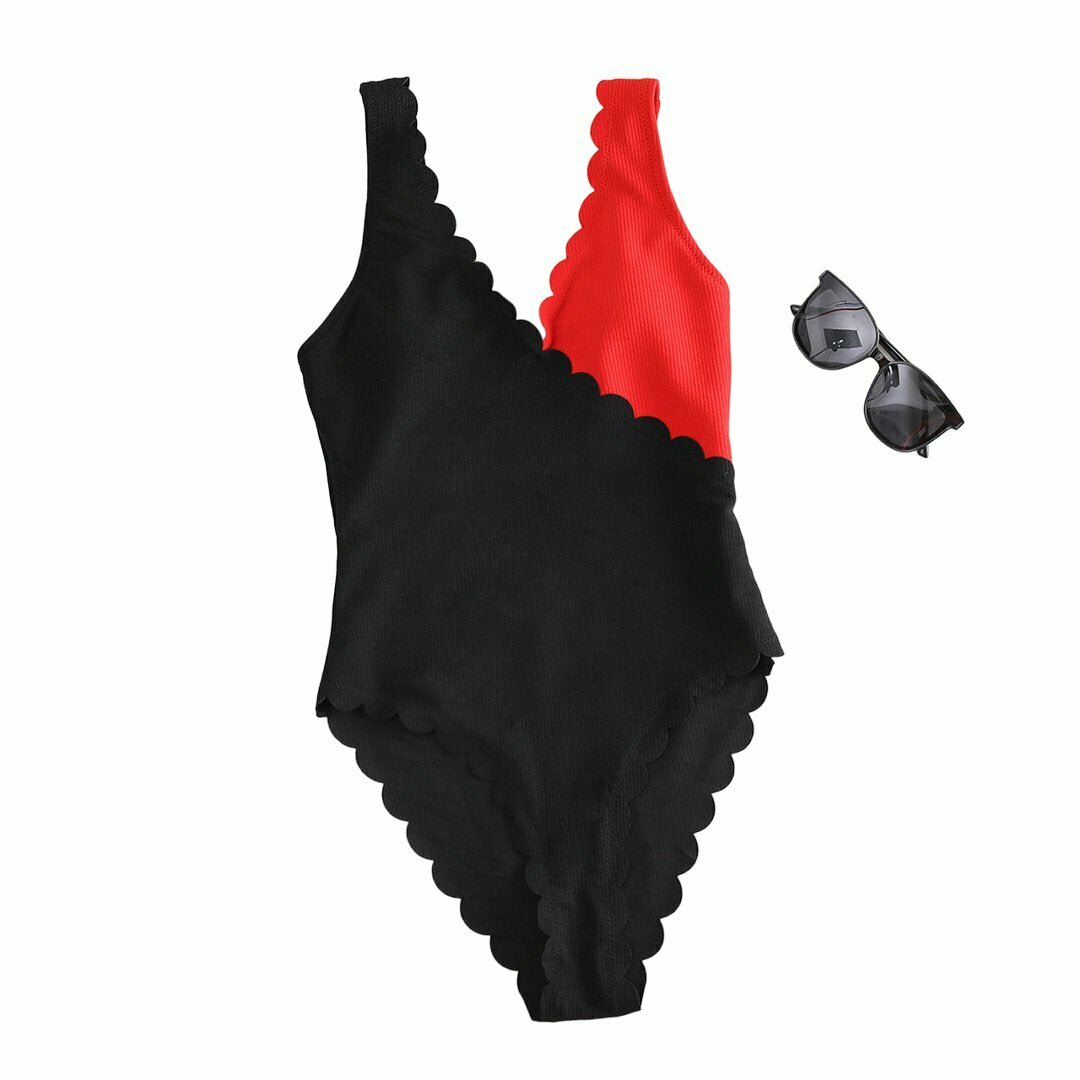 Y2K Grunge Baddie One Piece Swimsuit - Retro 90s Summer Beachwear for Women