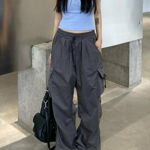 Y2K Grunge Baggy Cargo Pants - Retro 90s Fashion, Summer Outfits, and Hip Hop Style