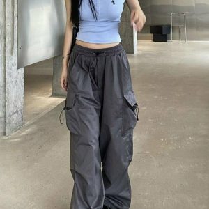 Y2K Grunge Baggy Cargo Pants - Retro 90s Fashion, Summer Outfits, and Hip Hop Style