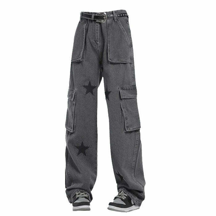 Y2K Grunge Baggy Jeans - Retro 90s Fashion, Summer Y2K Outfits, and Gothic Y