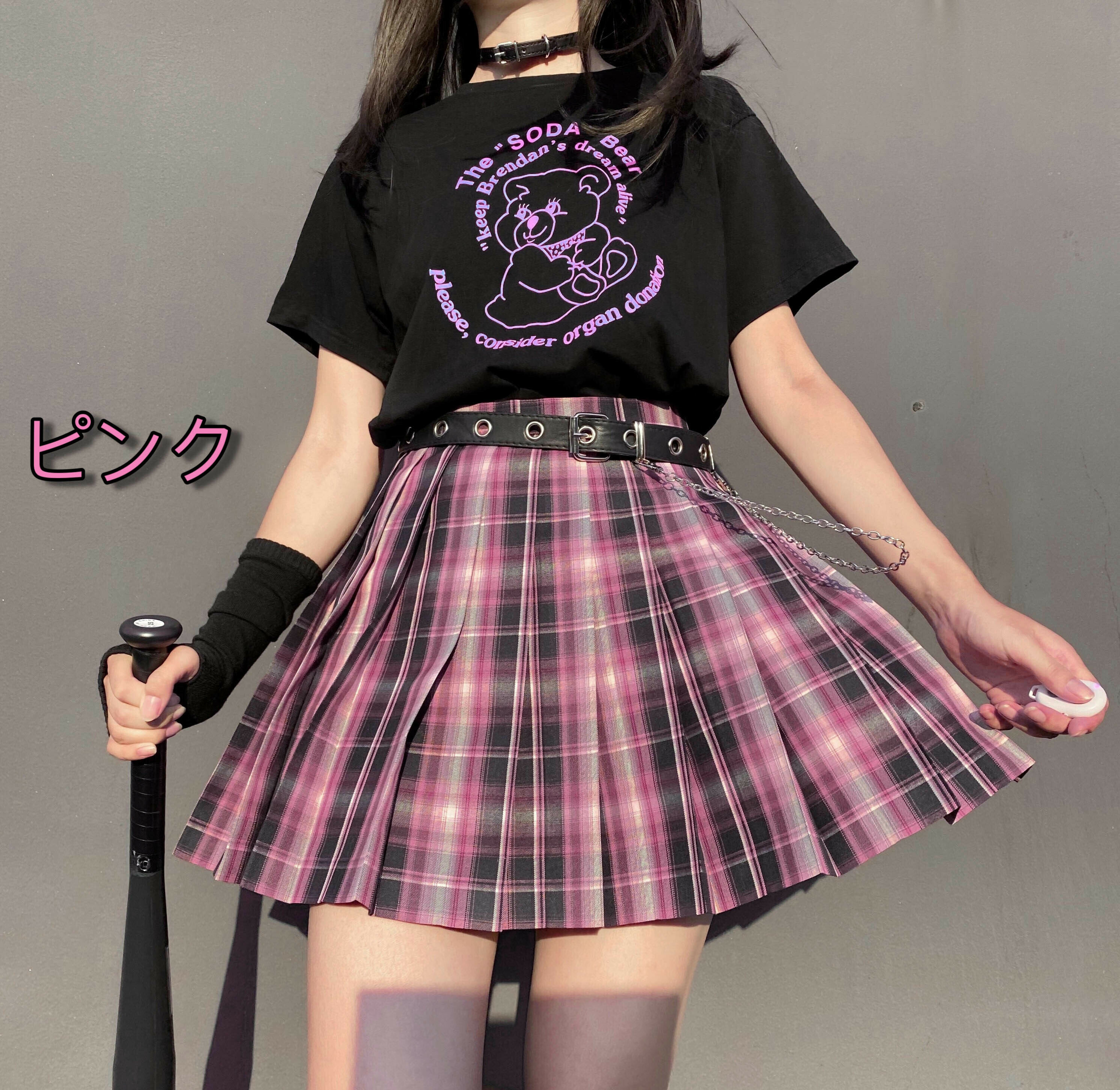 Y2K Grunge Bear Print Aesthetic T-Shirt - Retro 90s Summer Outfit, Pastel Goth Style