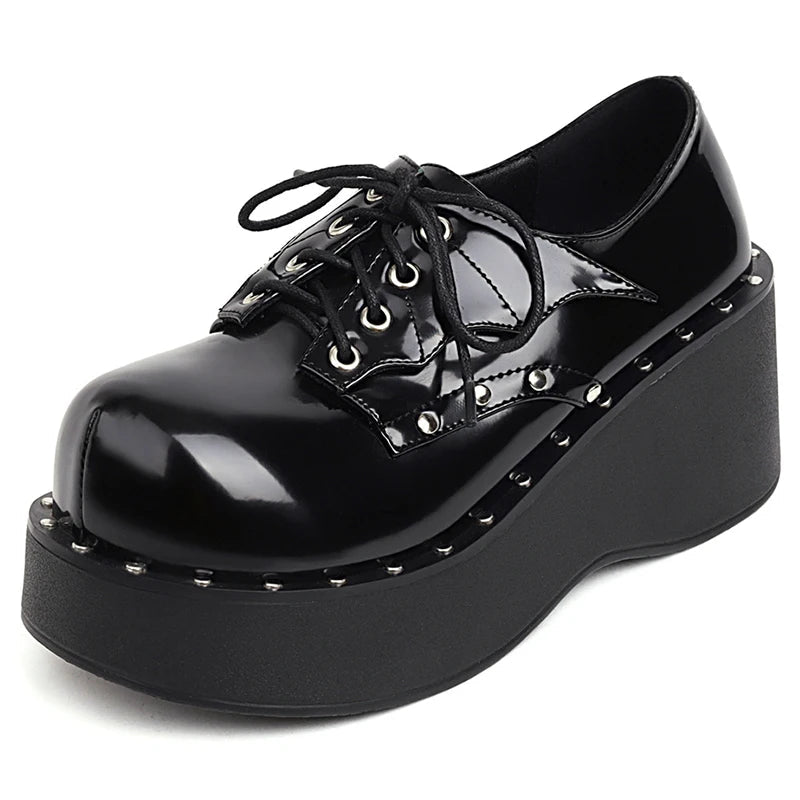 Y2K Grunge Black Rivet Ankle Boots - Retro 90s Fashion, Gothic Y2K, Summer Out