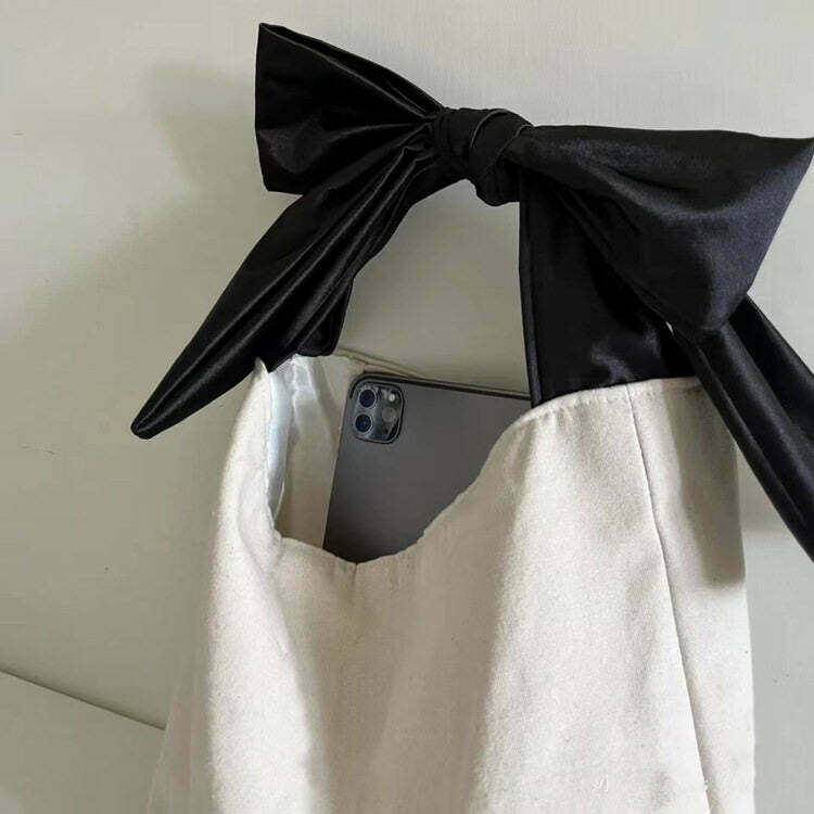 Y2K Grunge Bow-Tie Mini Bag - Perfect for 90s Fashion, Summer Outfits, and Retro Style