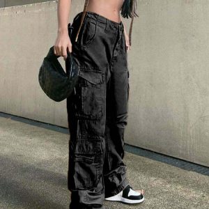 Y2K Grunge Cargo Jeans - Retro 90s Fashion, Summer Outfits, and Hip Hop Style