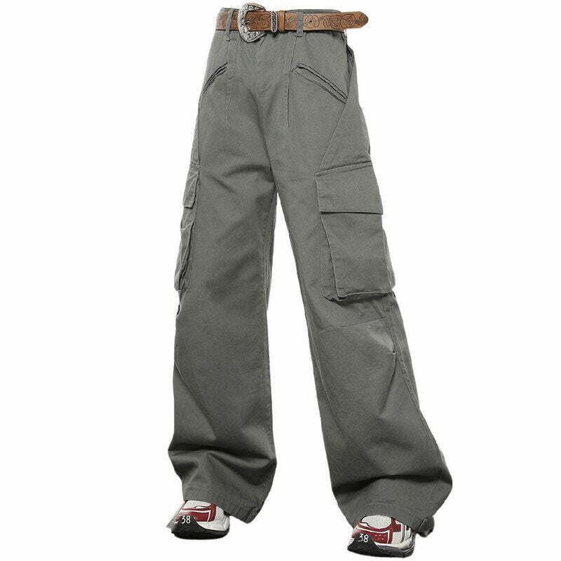 Y2K Grunge Cargo Pants - Retro 90s Fashion, Summer Y2K Outfits, Hip Hop Style