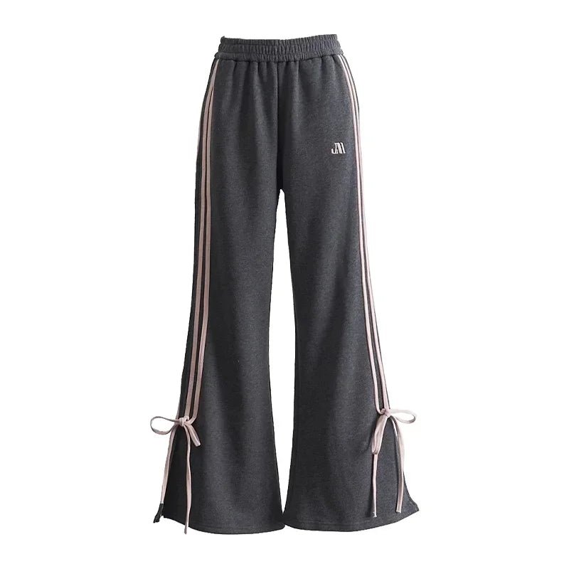 Y2K Grunge Charcoal Chic Drawstring Pants - Retro 90s Summer Outfit Essentials