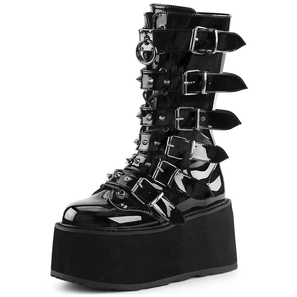 Y2K Grunge Chunky Platform Boots - Retro 90s Fashion, Gothic Y2K, Summer Y2K