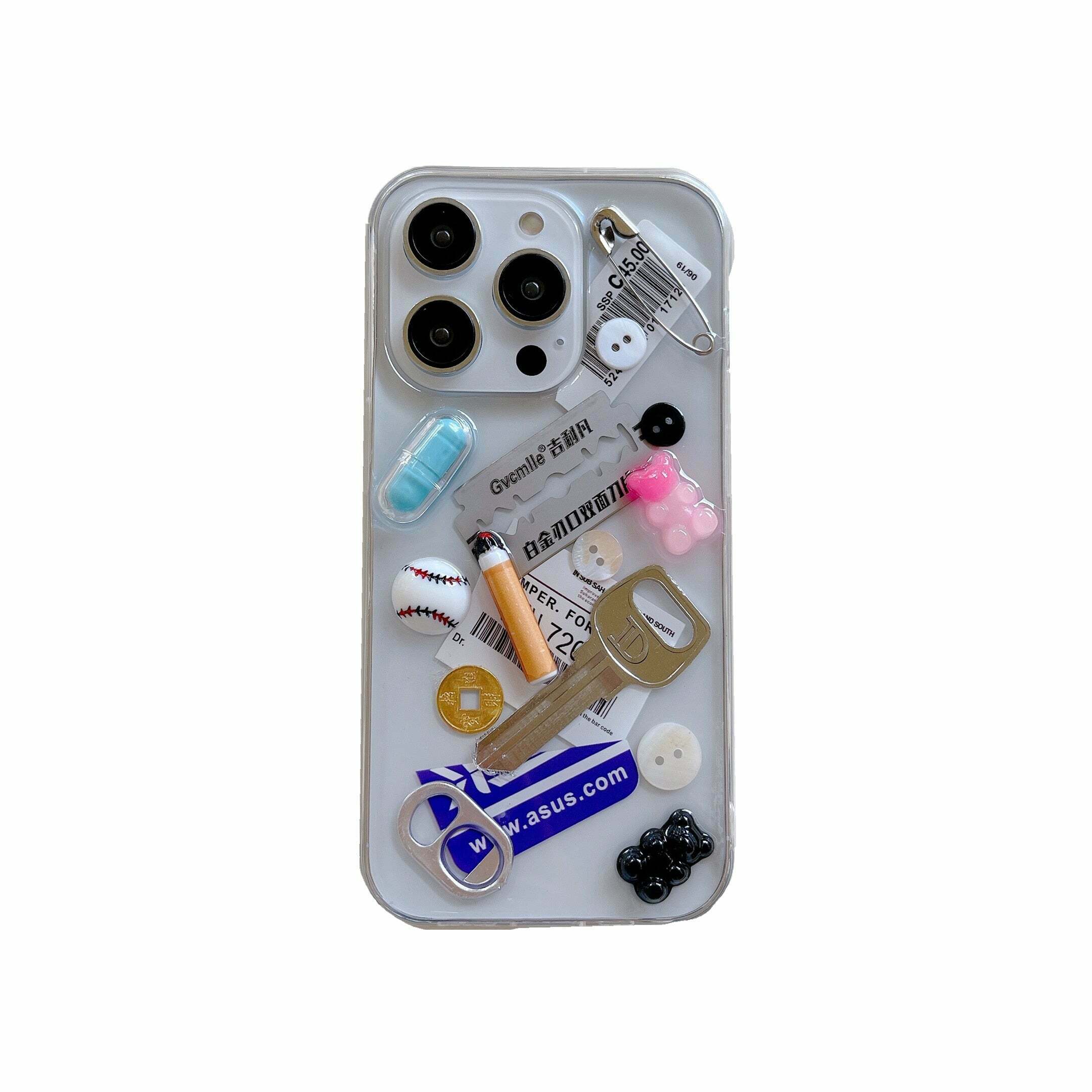 Y2K Grunge Cigarette & Knife iPhone Case - Retro 90s Fashion, Y2K Popstar,