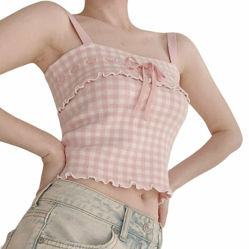 Y2K Grunge Coquette Cute Crop Top - 90s Retro Summer Outfit, Pastel Goth, Baby Tees