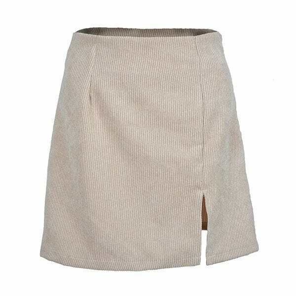 Y2K Grunge Cord Skirt - Retro 90s Fashion, Summer Outfits, and Pastel Goth Style