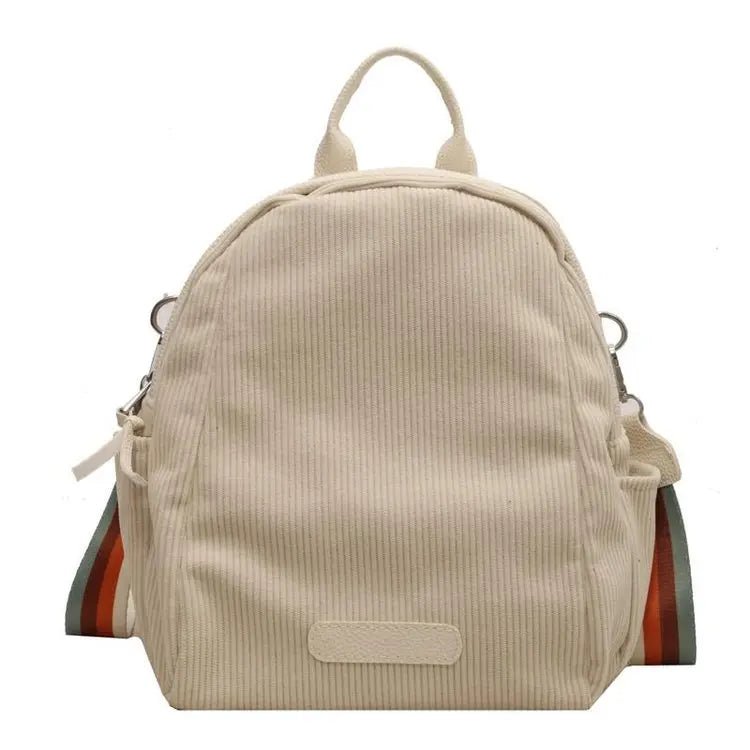 Y2K Grunge Corduroy Mini Backpack - Retro 90s Fashion, Summer Outfits, and Party Looks