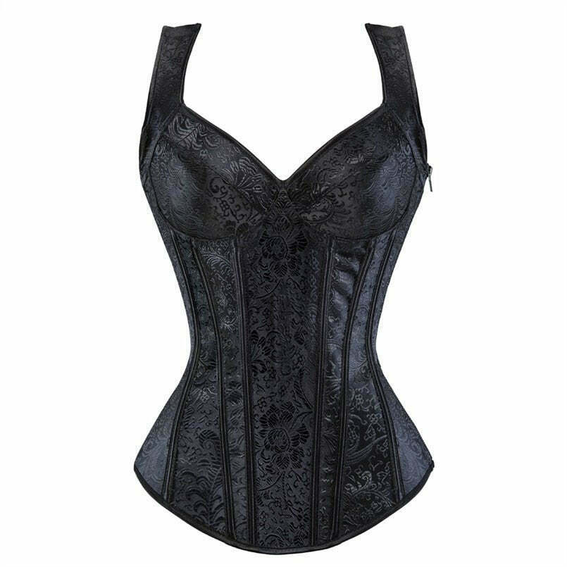 Y2K Grunge Corset with Straps - 90s Fashion, Retro Summer Outfits, Gothic Y2K