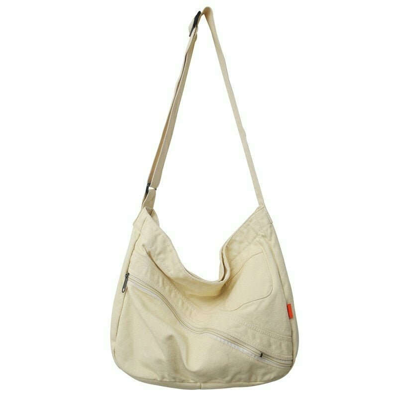 Y2K Grunge Cotton Shoulder Bag - Retro 90s Fashion, Summer Y2K Outfits, and More