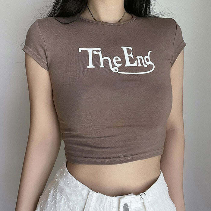 Y2K Grunge Crop Top - Retro 90s Fashion, Summer Y2K Outfits, Baby Tees,