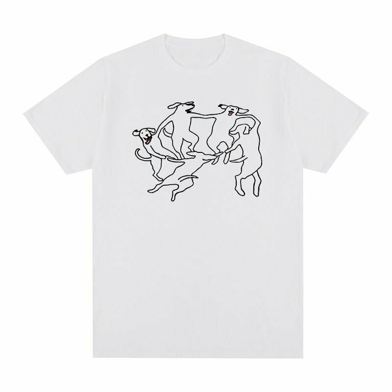 Y2K Grunge Dance Dogs Graphic T-Shirt - Retro 90s Fashion, Summer Y2K Outfits