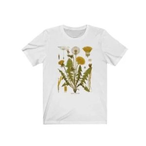 Y2K Grunge Dandelion Botanical T-Shirt - Retro 90s Summer Outfit, Pastel Goth Style