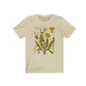 Y2K Grunge Dandelion Botanical T-Shirt - Retro 90s Summer Outfit, Pastel Goth Style