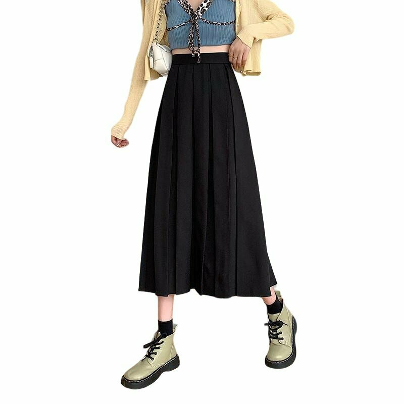 Y2K Grunge Dark Academia Vintage Brown Skirt - 90s Retro Summer Outfit for Women