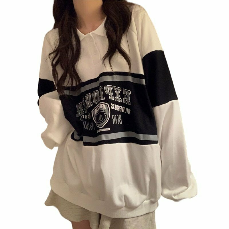 Y2K Grunge Elegant Print Sweatshirt - Retro 90s Fashion, Summer Outfits, and Party Looks