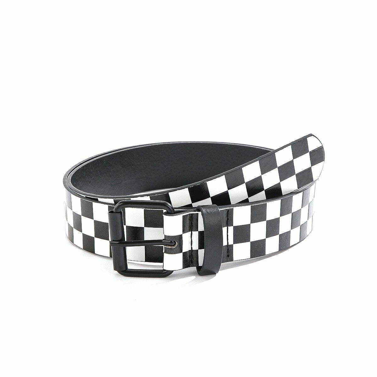 Y2K Grunge Embossed Checker Fashion Belt - Retro 90s Summer Outfit Accessory