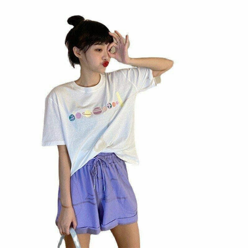 Y2K Grunge Embroidered Summer Casual T-Shirt - Retro 90s Fashion, Y2K Outfits,