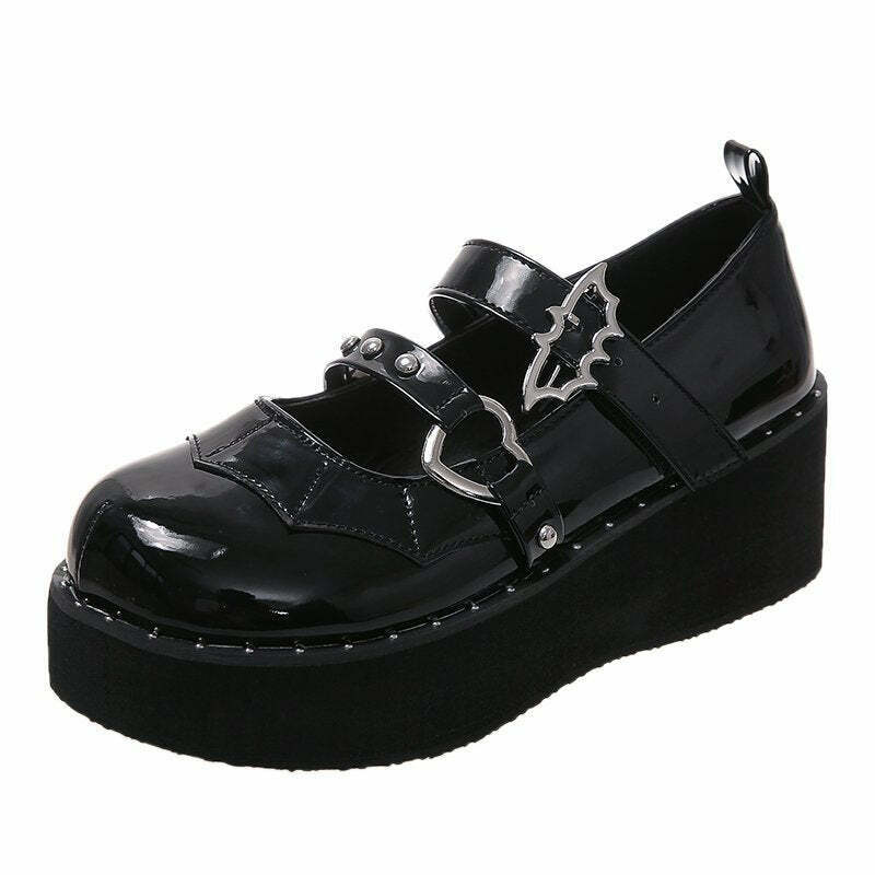 Y2K Grunge Goth Kawaii Platform Shoes - Retro 90s Fashion, Summer & Party Outfits