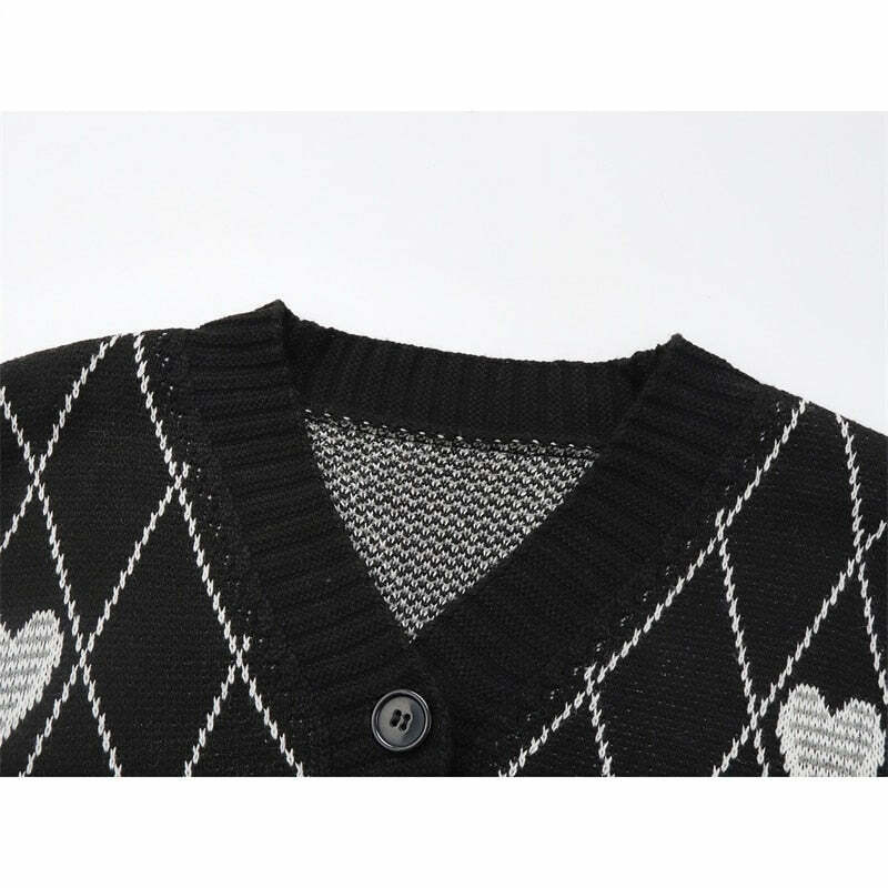 Y2K Grunge Goth Knitted Sweater - Retro 90s Fashion, Summer Outfits, and Party Looks