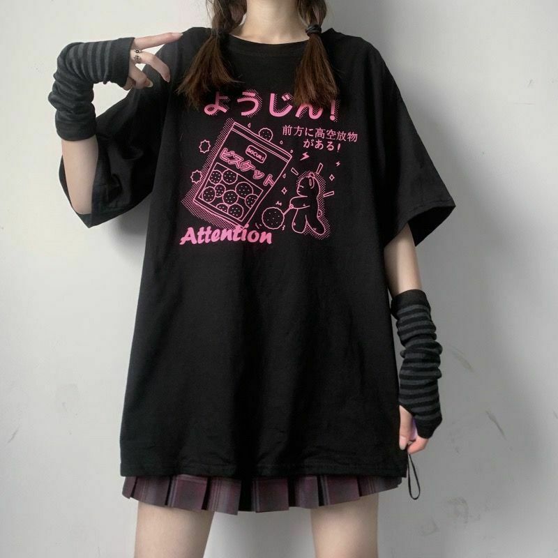 Y2K Grunge Gothic Punk T-Shirt - Retro 90s Summer Outfit, Baby Tees, Y2K Fashion