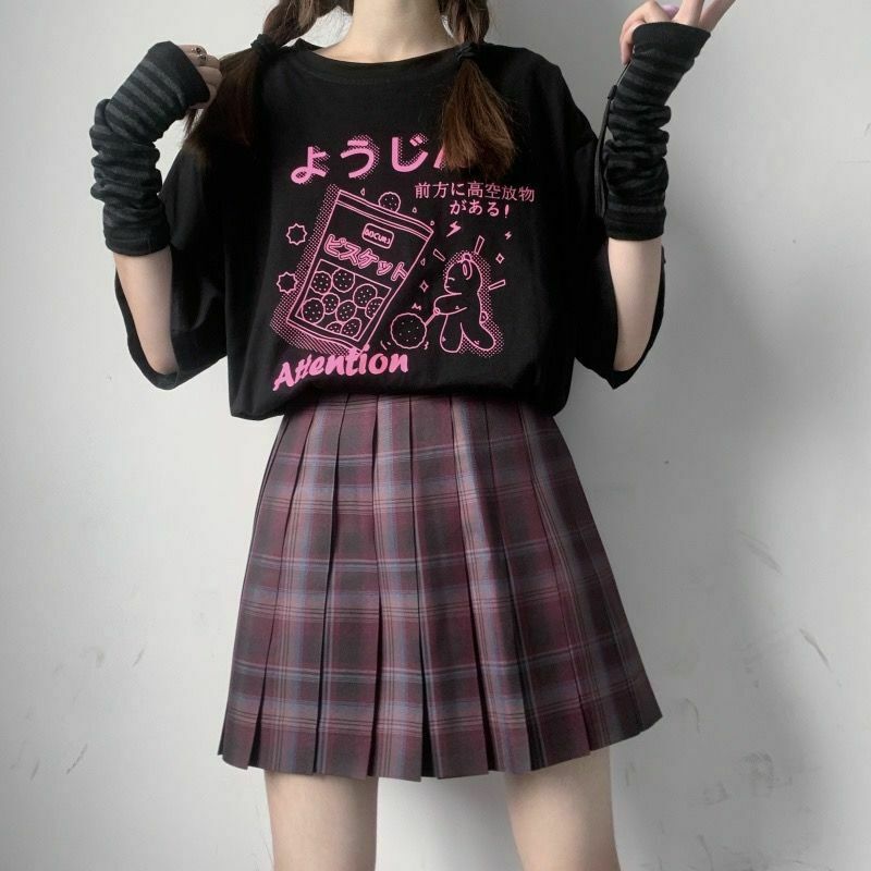 Y2K Grunge Gothic Punk T-Shirt - Retro 90s Summer Outfit, Baby Tees, Y2K Fashion