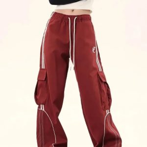 Y2K Grunge Harajuku Baggy Cargo Pants - 90s Retro Summer Outfit, Gothic Y2K Fashion