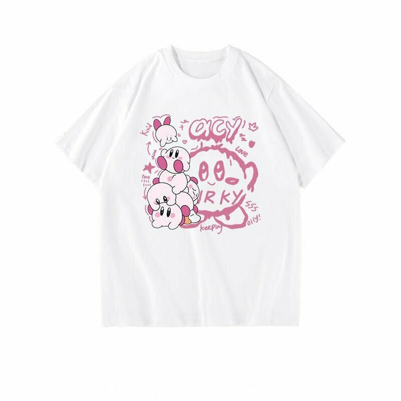 Y2K Grunge Harajuku Kawaii Cartoon Print T-Shirt - Retro 90s Summer Outfit for Women