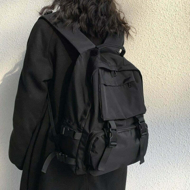 Y2K Grunge Harajuku Students Backpack - 90s Retro Fashion, Pastel Goth, Y2K Club