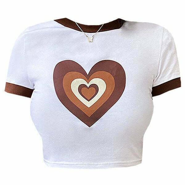 Y2K Grunge Heartbreaker Crop Top - 90s Retro Summer Outfit, Baby Tees, Y2K Fashion