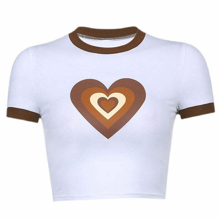 Y2K Grunge Heartbreaker Crop Top - 90s Retro Summer Outfit, Baby Tees, Y2K Fashion