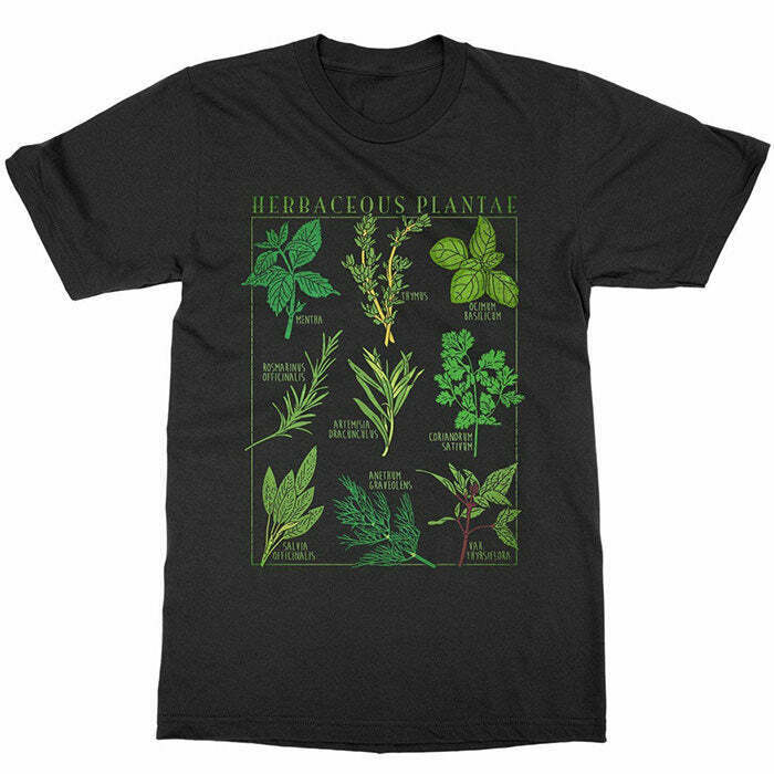 Y2K Grunge Herbaceous Plantae T-Shirt - Retro 90s Fashion, Summer Outfits, and Past